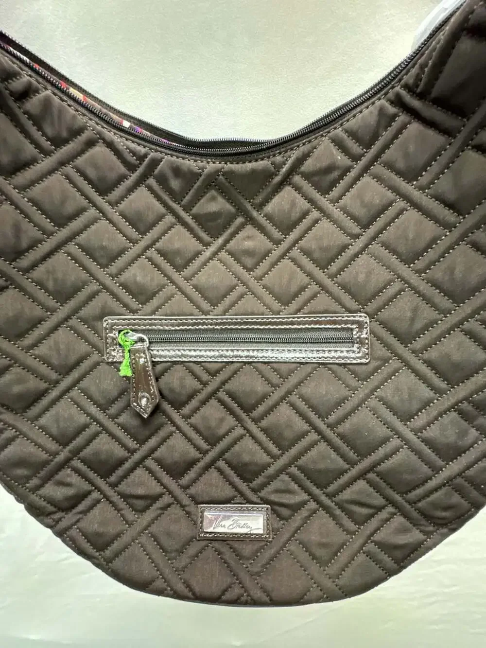 Vera Bradley Piper Hobo Quilted Shoulder Bag in Brown